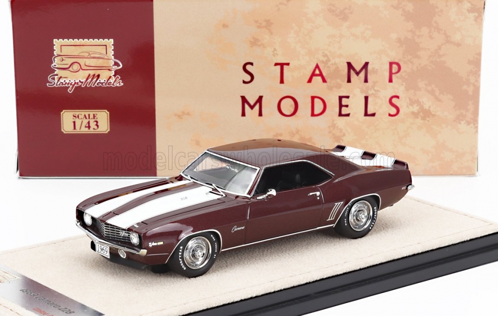 1:43 CHEVROLET Camaro Z/28 Coupe (1969), Burgundy Poly Red - STM691004