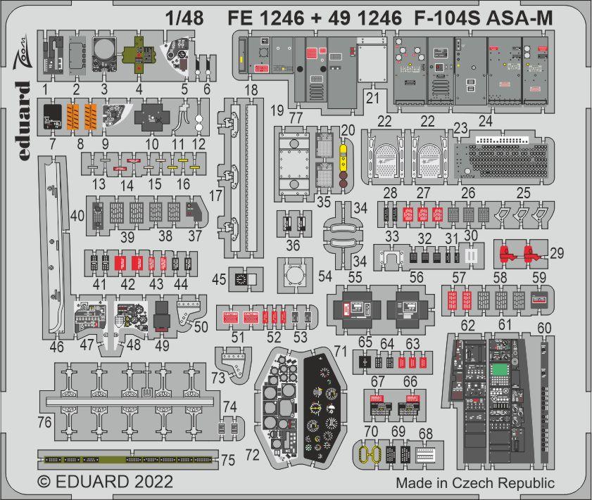 1:48 Фототравление F-104S ASA-M - 491246