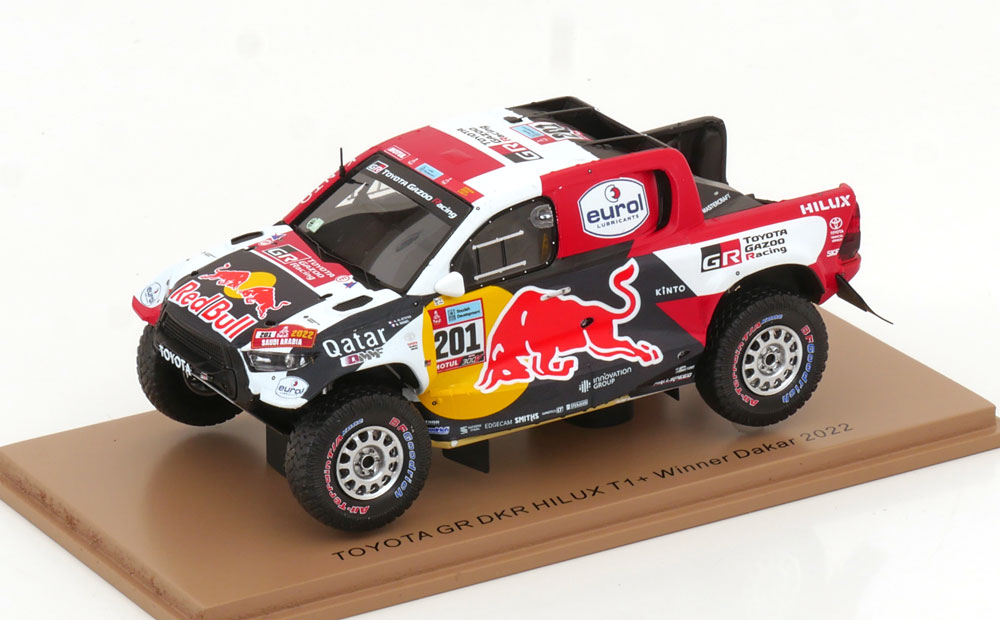 1:43 TOYOTA GR DRK Hilux T1 Winner Dakar, Al-Attiyah/Baumel (2022), Red Bull - S5870