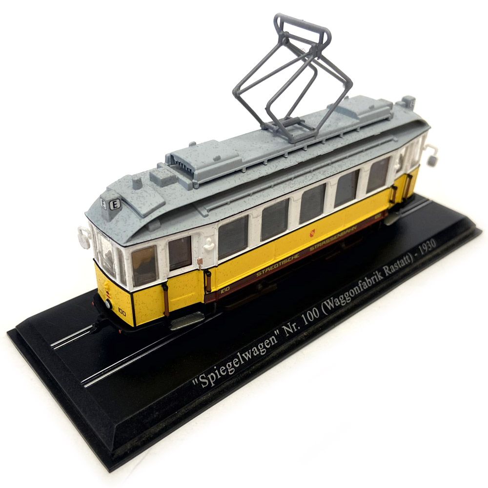 1:87 Трамваи. Spiegelwagen 100 (Карлсруэ, Германия, 1930), желтый - 637941