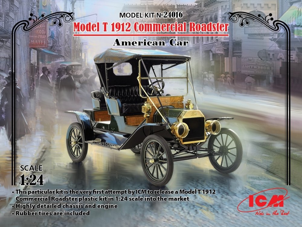 1:24 Сборная модель Model T 1912 Commercial Roadster - 24016