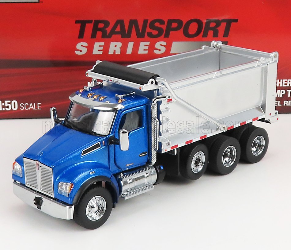 1:50 KENWORTH T880s Truck Cassone Ribaltabile 4-assi 1990, Blue - 71078