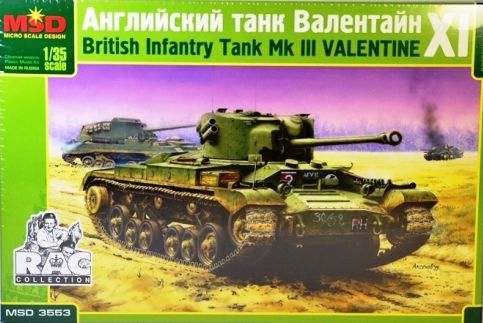 1:35 Сборная модель Британский пехотный танк Валентайн Xi - 3553