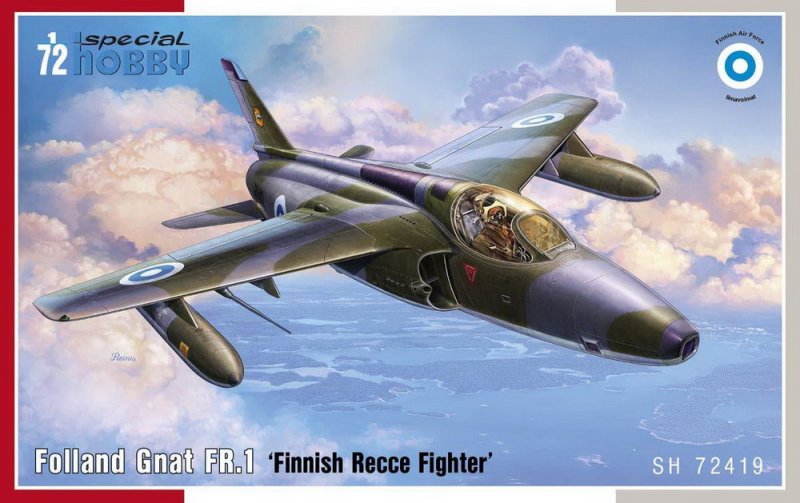 1:72 Сборная модель Folland Gnat FR.1 Finnish Recce Fighter - SH72419-X1