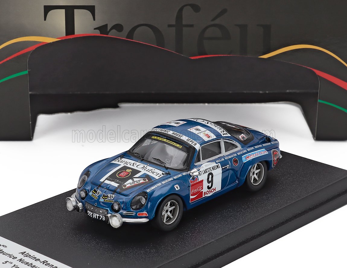 1:43 RENAULT Alpine A110 (night Version) №9 Rally Ypres (1974) Maurice Nusbaumer - Luc Pyncket, Blue - TRRBE063