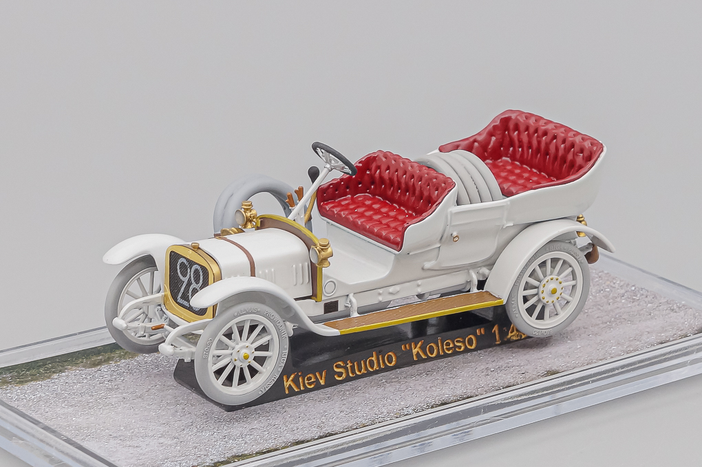 1:43 РУССО-БАЛТ С24-30 1910 год, пробег СПб-Киев-Москва-СПб на приз ЕИВ #28 под управлением Н.Н. Галла - K031-1