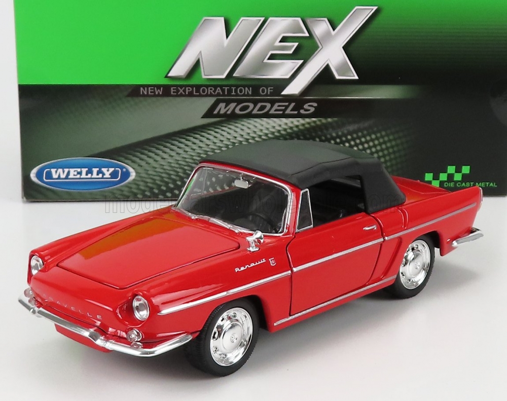 1:24 RENAULT Caravelle Cabriolet Soft-top Closed (1959), Red Black - 24068HR