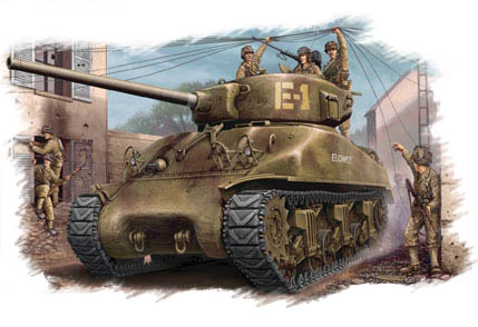 1:48 Сборная модель Танк U.S M4A176 (W) TANK - 84801