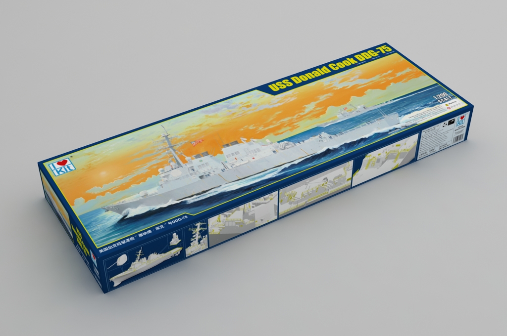1:200 Сборная модель Эсминец УРО типа Арли Бёрк USS Donald Cook DDG-75 - 62008