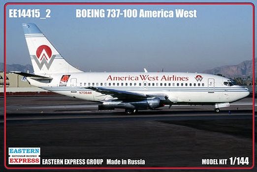 1:144 Сборная модель Авиалайнер Boeing 737-100 (America West) - 14415-2
