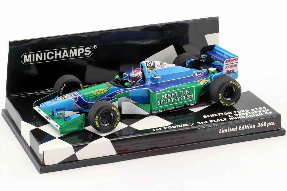1:43 Benetton Ford B194 Versappen 1ST F1 podium Hungarian GP 1994 - 417941006