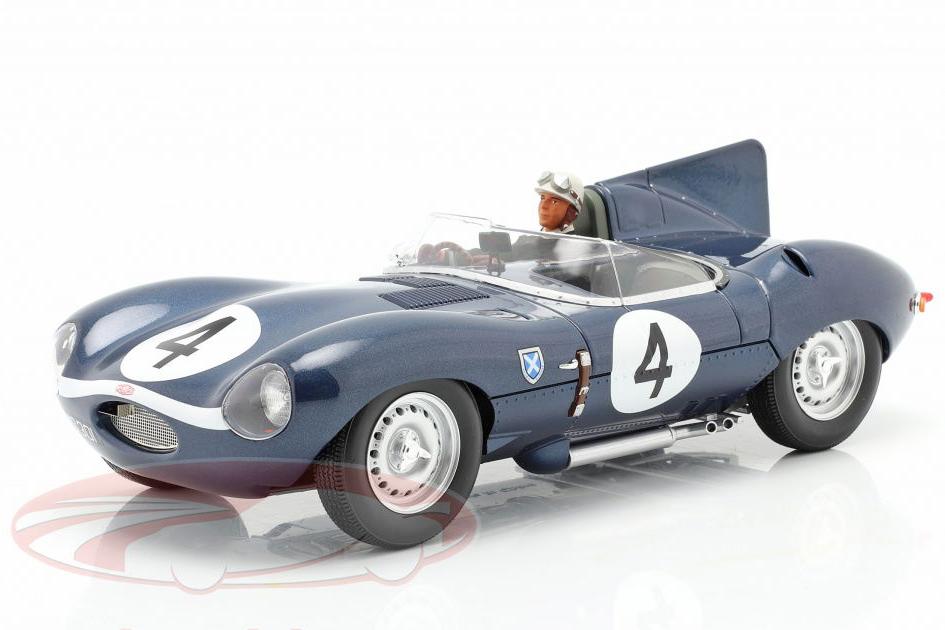 1:18 Набор из двух моделей Jaguar D-Type #4 Winner 24h LeMans (1956) + фигурка гонщика - CMR142 + AE180178