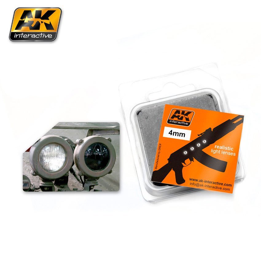 Линзы прозрачные белые WHITE 4mm - AK-215