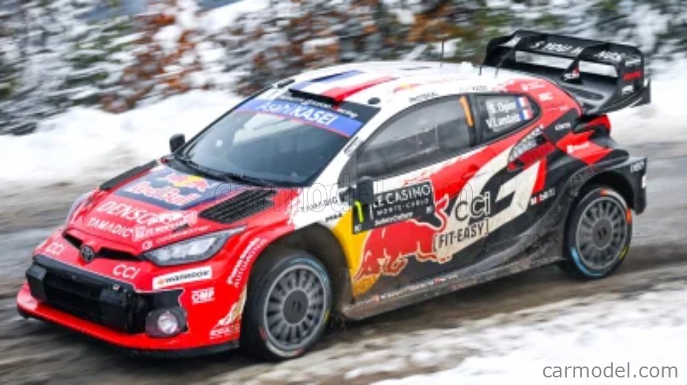 1:43 TOYOTA Yaris GR WRC RALLY1 HYBRID TEAM TOYOTA GAZOO RACING WRT N 1 3rd RALLY MONTECARLO 2026 SEBASTIEN OGIER - VINCENT LANDAIS - RAM1025B.22