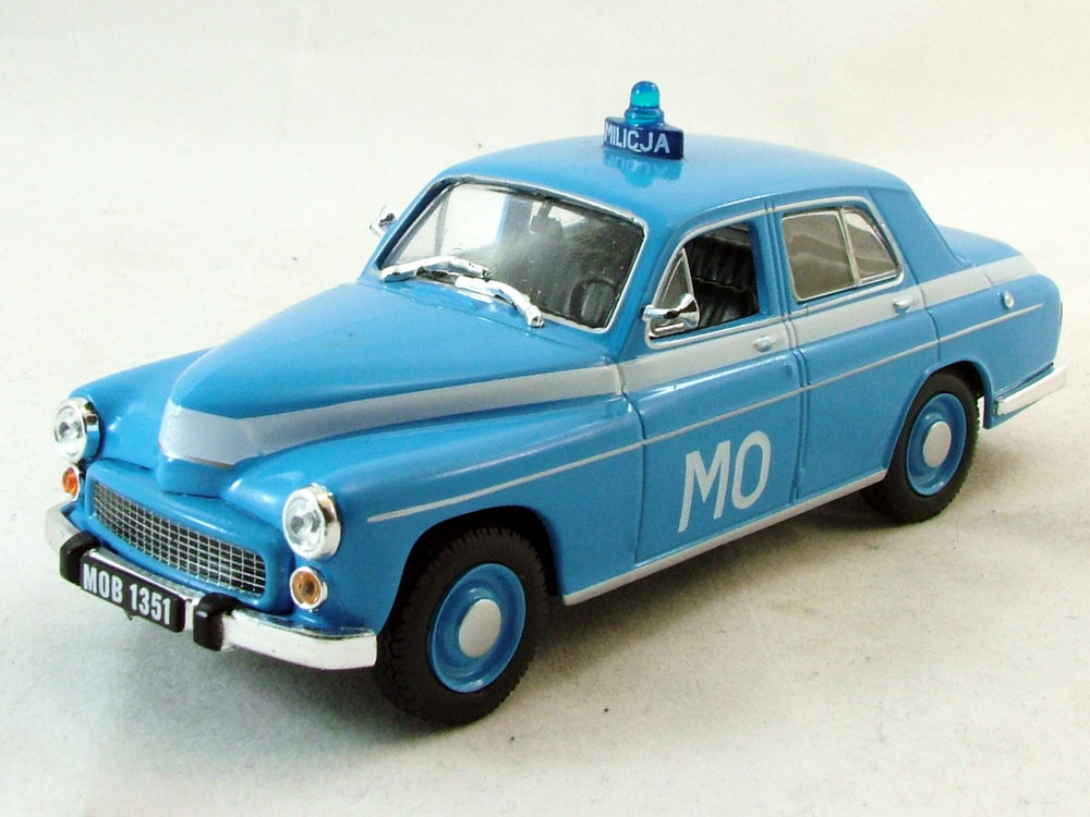 1:43 WARSZAWA Milicija Obywatelska, Полицейские Машины Мира 24, синий - PCW024