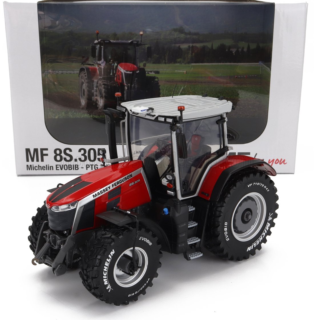 1:32 MASSEY FERGUSON Mf8s.305 Tractor (2022), Red Black Grey - UH6668