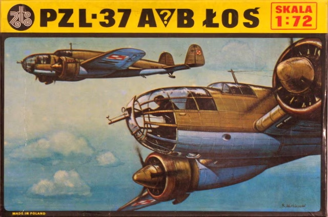 1:72 Сборная модель PZL.37 A/B Łoś - S-04-X1
