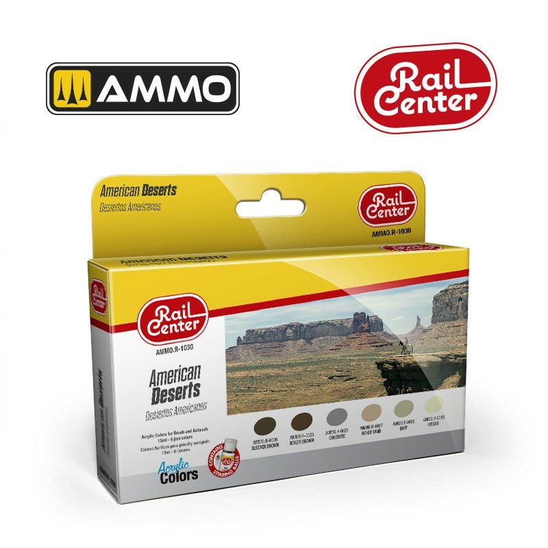 Набор акриловых красок Rail Center - Американские пустыни / American Deserts - AMMOR1030