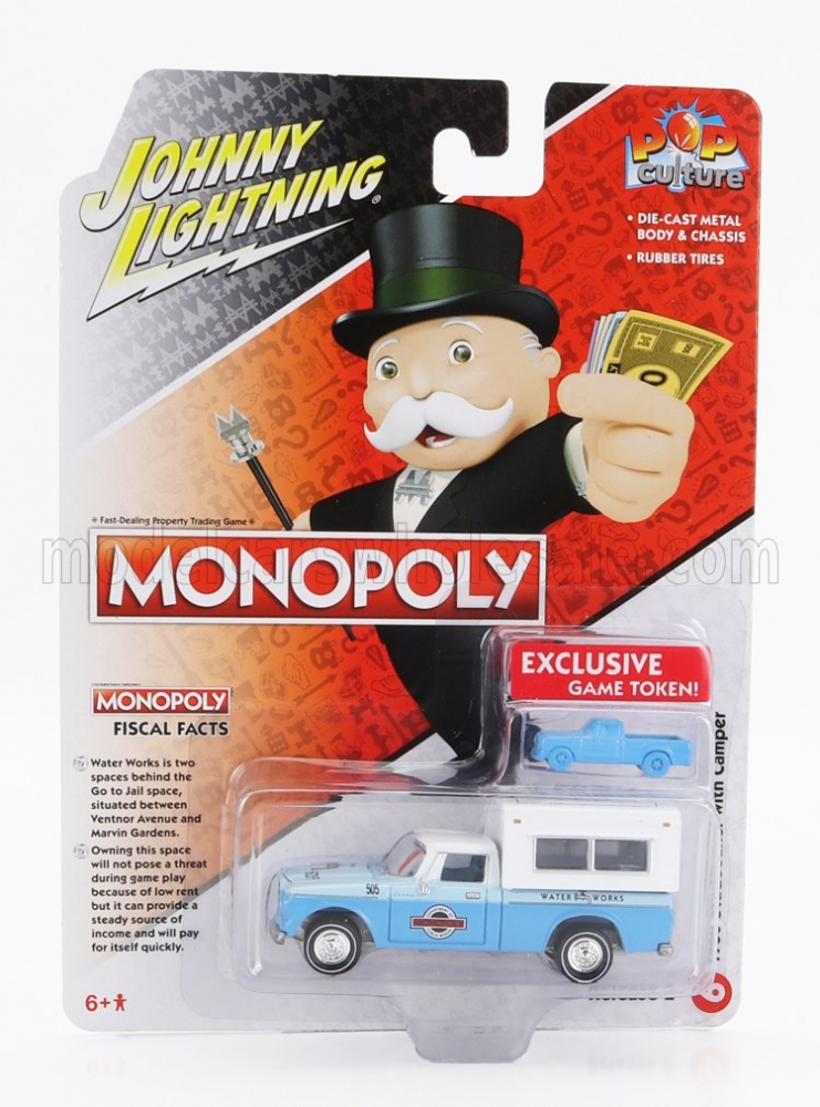 1:64 STUDEBAKER Pick-up Camper (1960), Light Blue White - JLSP332-JLPC012