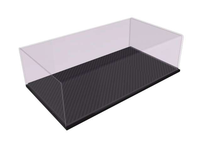 1:43 Display Case Stuttgart with Black Carbon Base - 170x80x53mm - atl10315