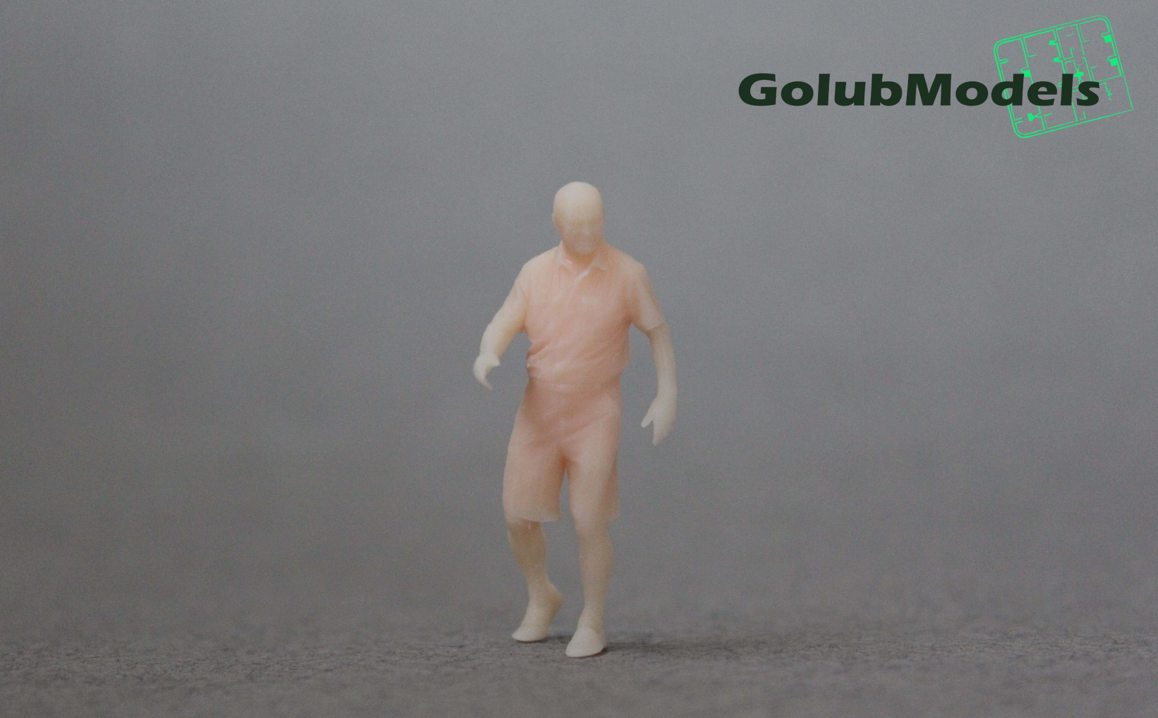 1:43 Фигурка довольный дедушка неокрашенная - 12307