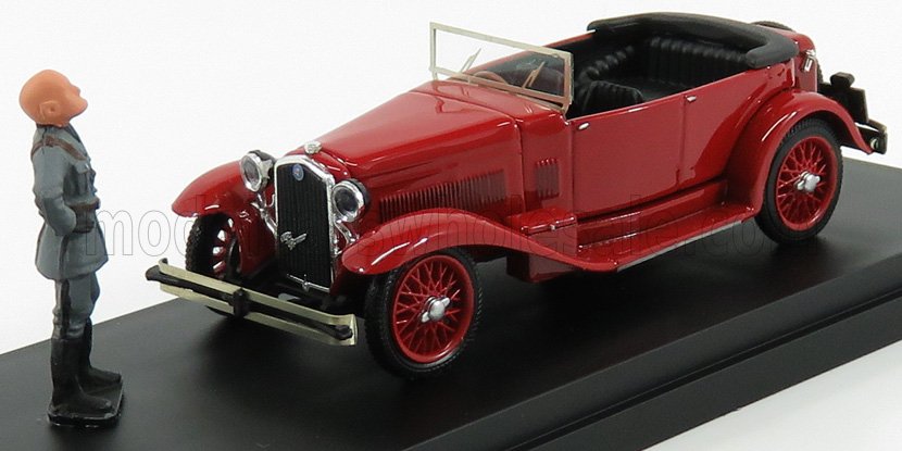 1:43 ALFA ROMEO 1750 Torpedo Cabriolet Open With Mussolini Figure And Letter (1926), red - 4606/P