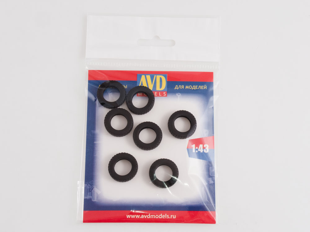 1:43 Покрышки на Горький 53А/3307/ПАЗ-3205 (К-84 8.25R20), (комплект: 7 шт.) - AVD343000807