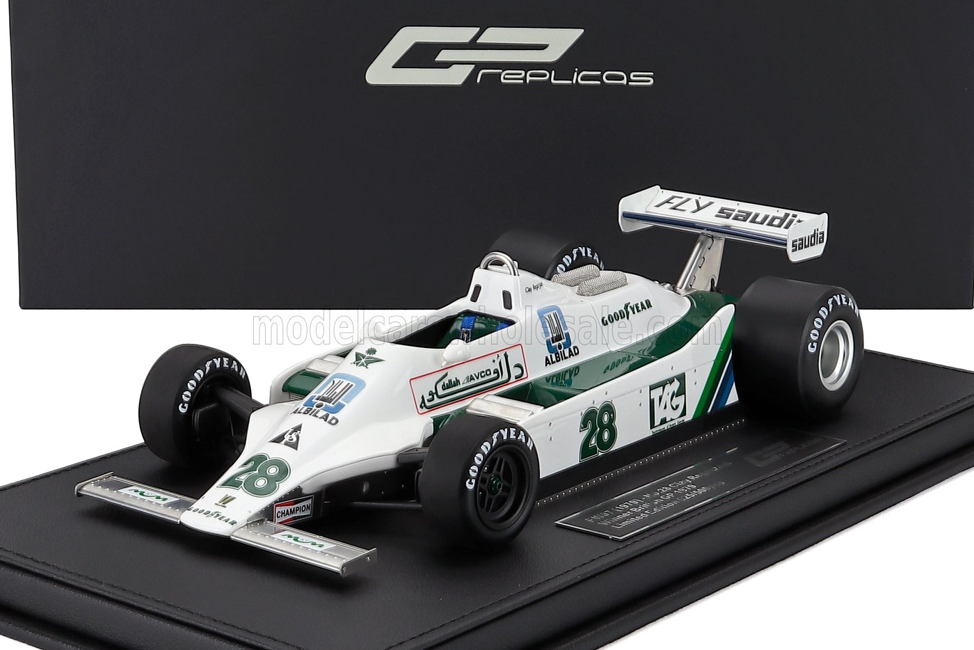 1:18 WILLIAMS F1 Fw07 Ford №28 Winner British Gp Clay Regazzoni (1979), White Green - GP151B