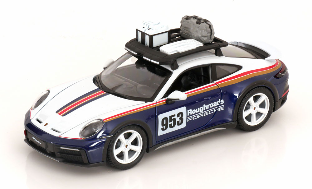 1:24 PORSCHE 911 (992) Dakar (2023), blue white red - 28029