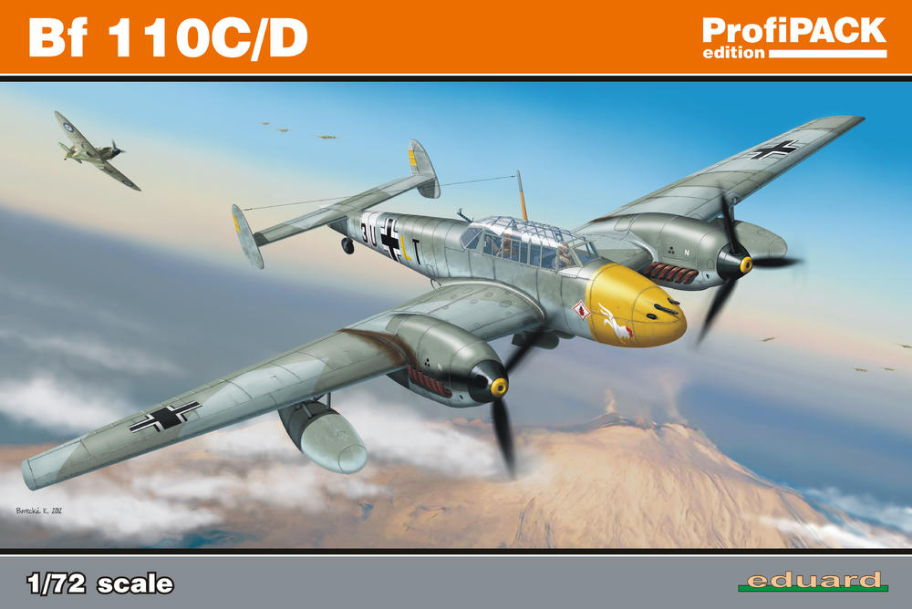 1:72 Сборная модель Немецкий истребитель-бомбардировщик Messerschmitt Bf.110C/ D - 7081