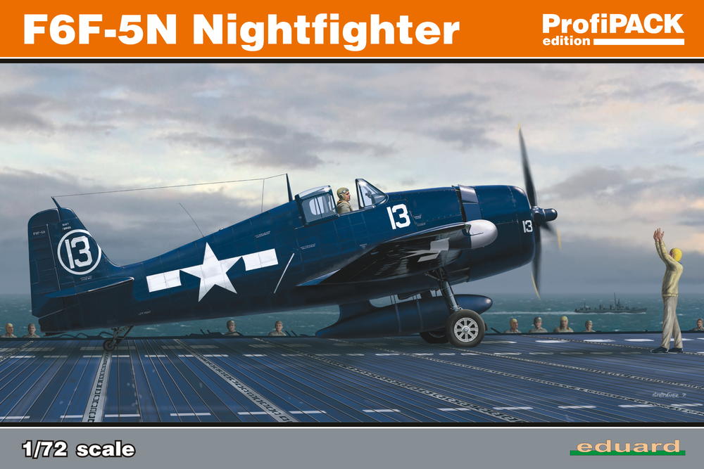 1:72 Сборная модель Американский палубный истребитель Grumman F6F-5N Hellcat Nightfighter - 7079