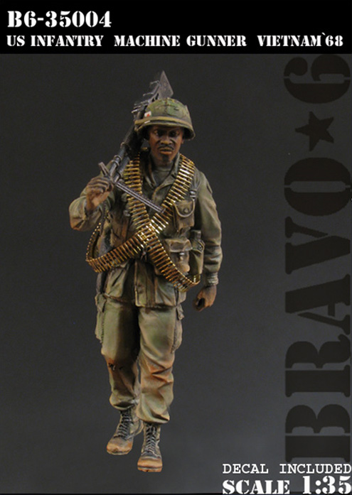 1:35 U.S. Infantry Machine Gunner, Vietnam '68 / Пулеметчик пехоты США, Вьетнам 68-го года - B6-35004