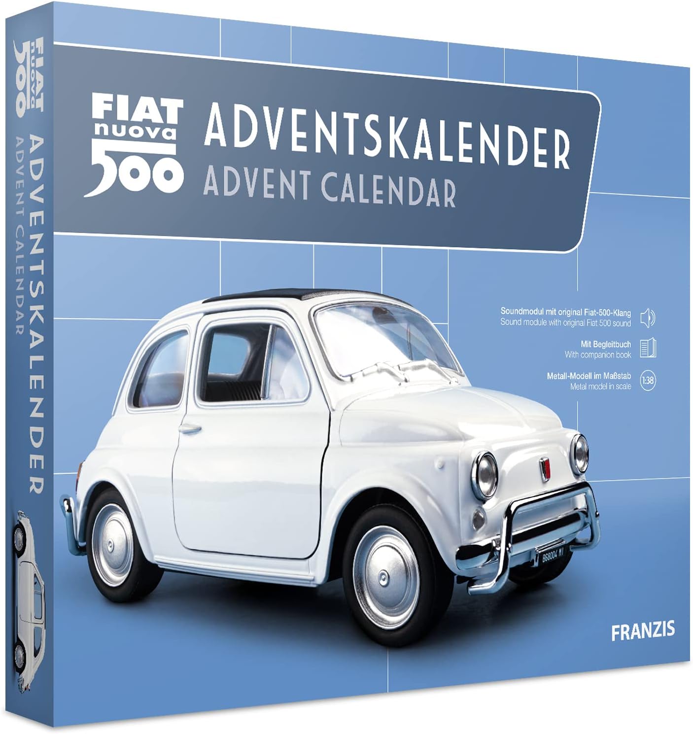 1:38 Сборная модель Fiat 500 (1965), белый - 67168
