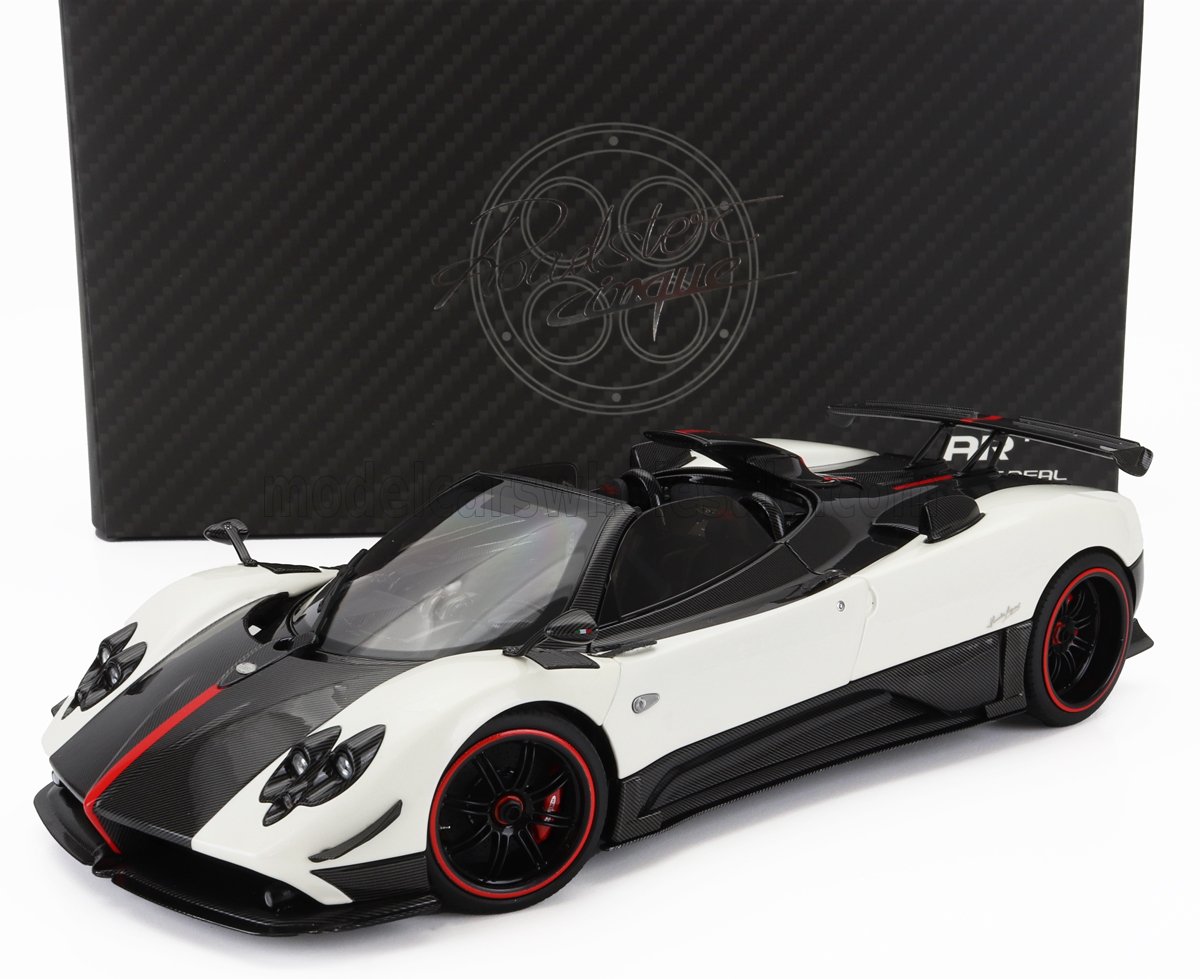 1:18 PAGANI Zonda 5 Cinque Roadster (2009), White Black Carbon - 850611001