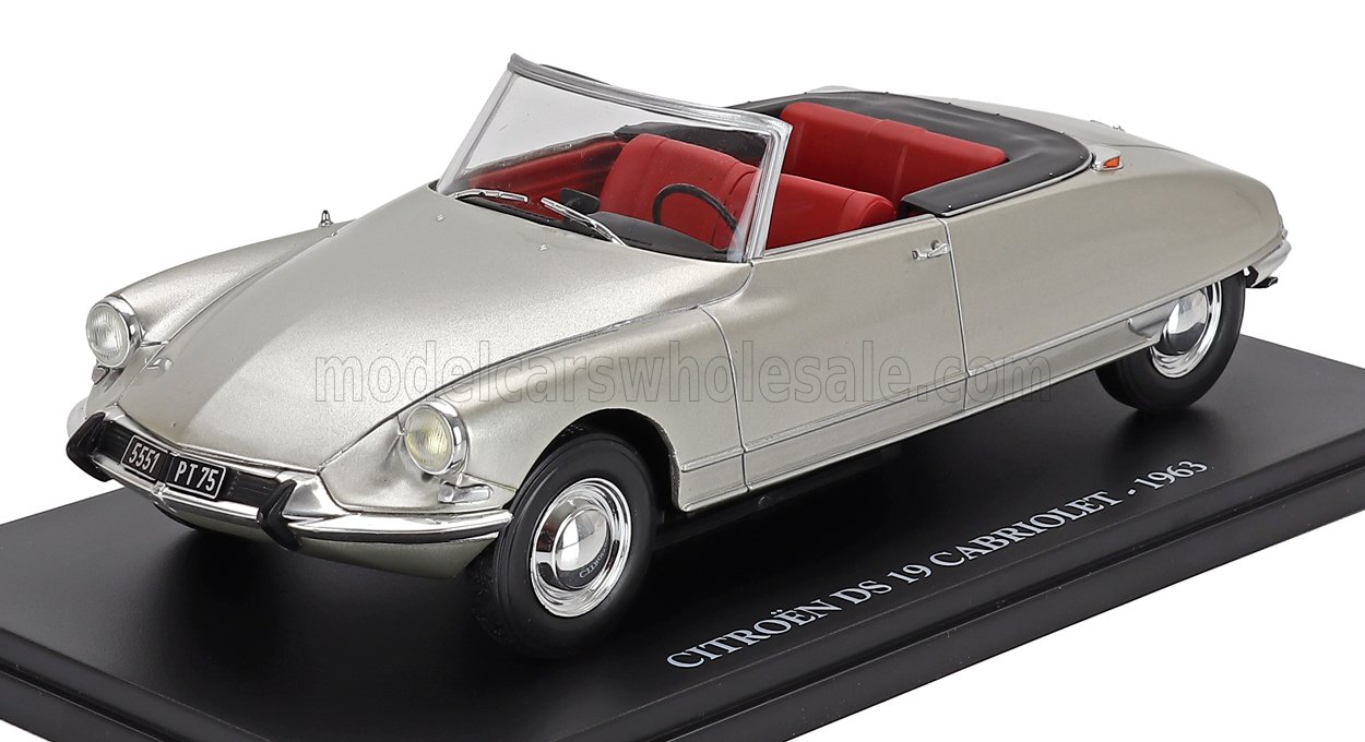 1:24 CITROEN Ds19 Cabriolet Open (1963) - Con Vetrina - With Showcase, Silver - MX5ALA0087