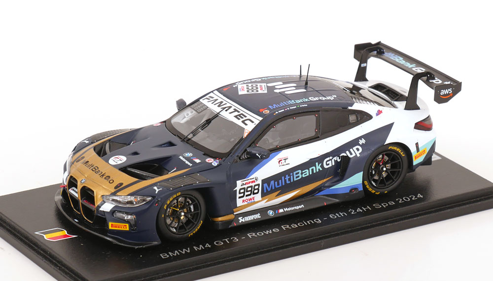 1:43 BMW M4 GT3 No 998  24h Spa, Farfus/Harper/Hesse (2024) - SB783