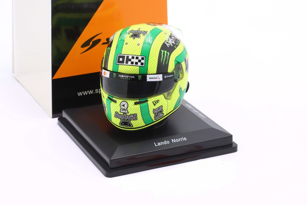 1:5 MINI HELMET McLAREN  MCL39 2nd USA GP (Austin) / Formula 1 World Champion Lando Norris - 5HF228