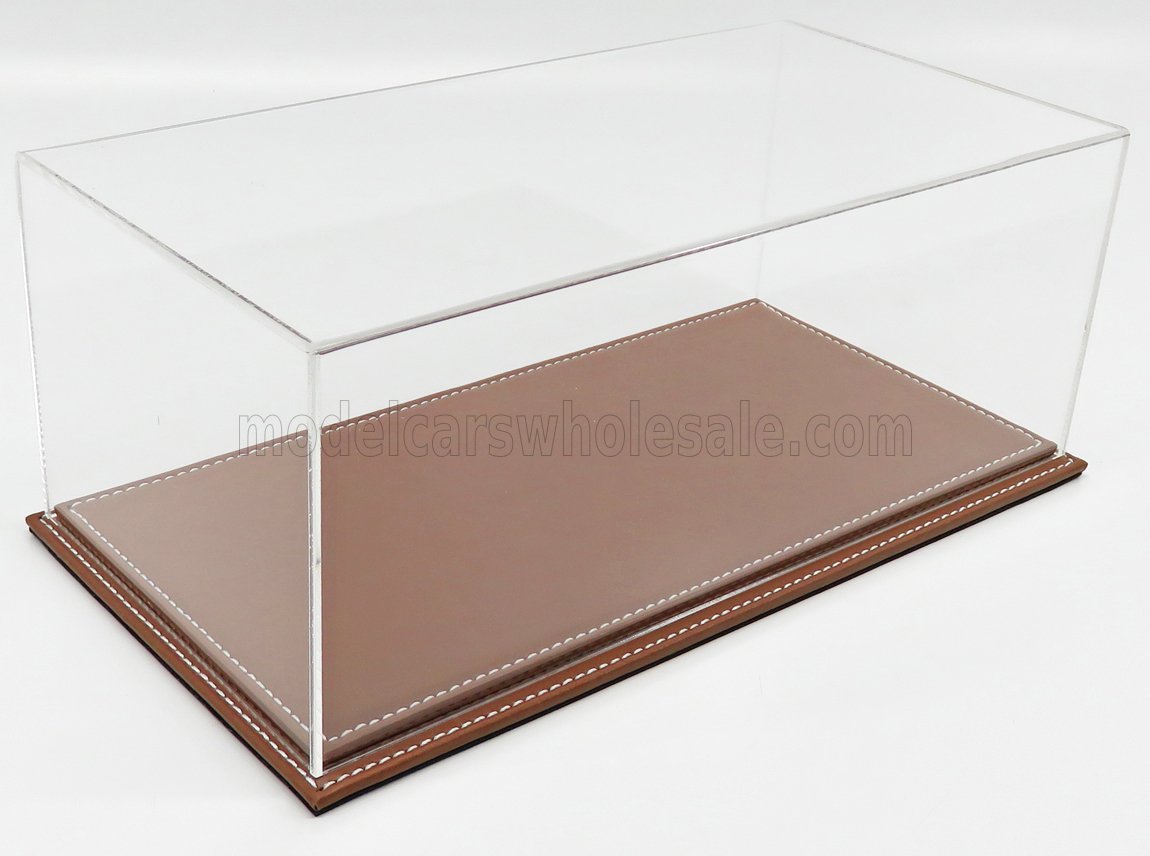 1:18 Бокс акриловый с подставкой из кожи коричневого цвета - ATL10011