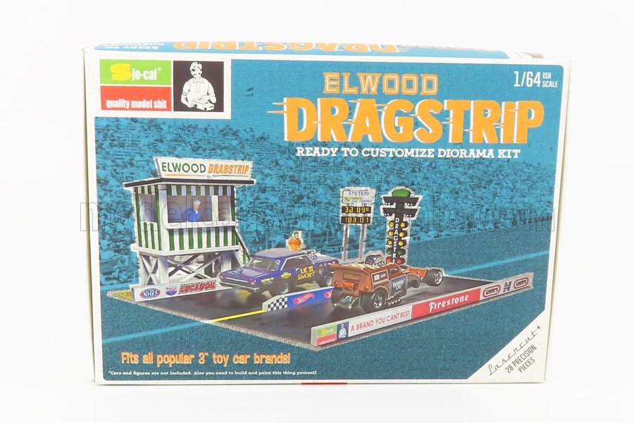 1:64 Сборная модель Diorama Kit Elwood Dragstrip - SJO-DRAGSTRIP