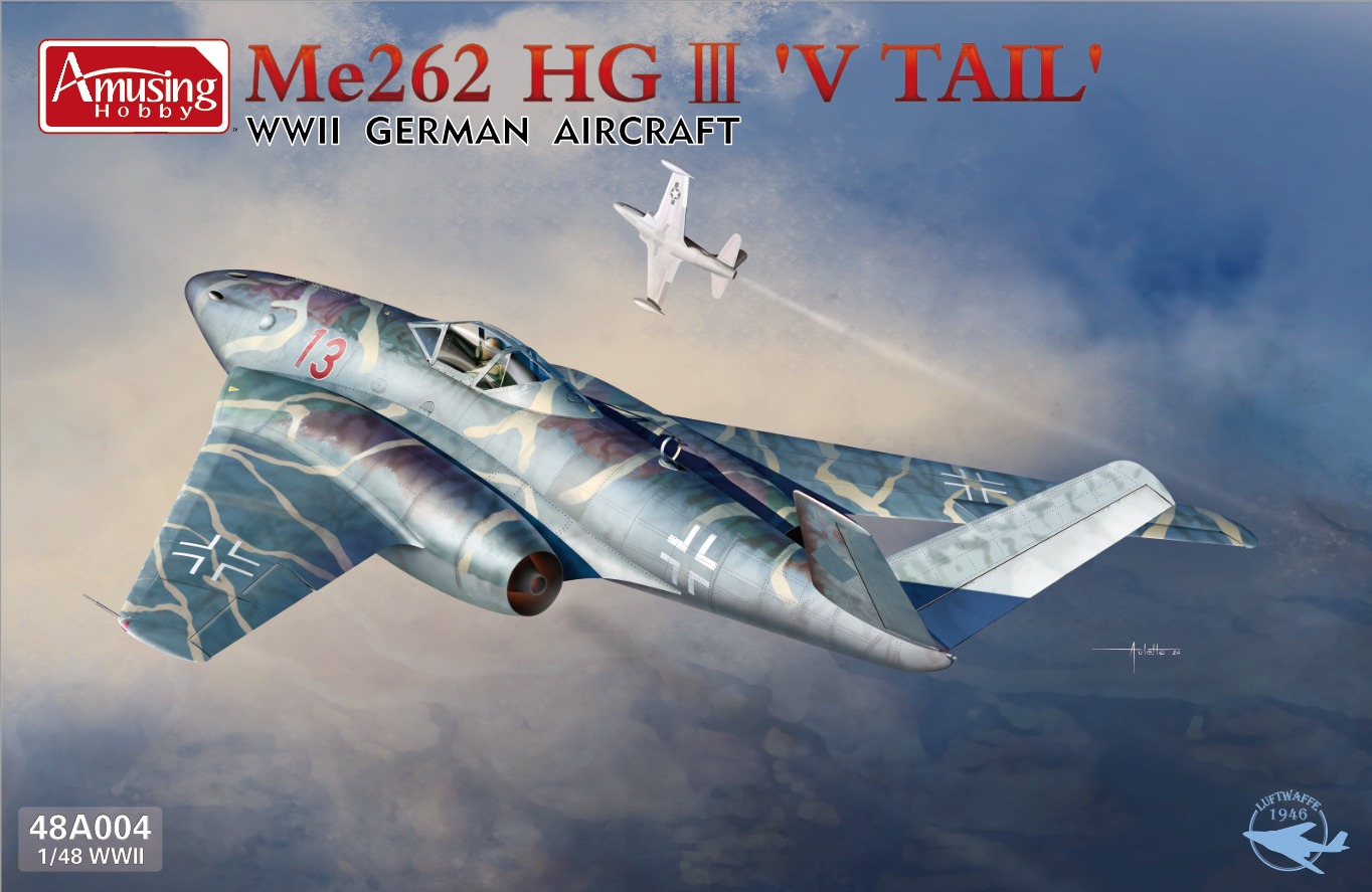 1:48 Сборная модель истребитель Me 262 HG III 'V Tail'