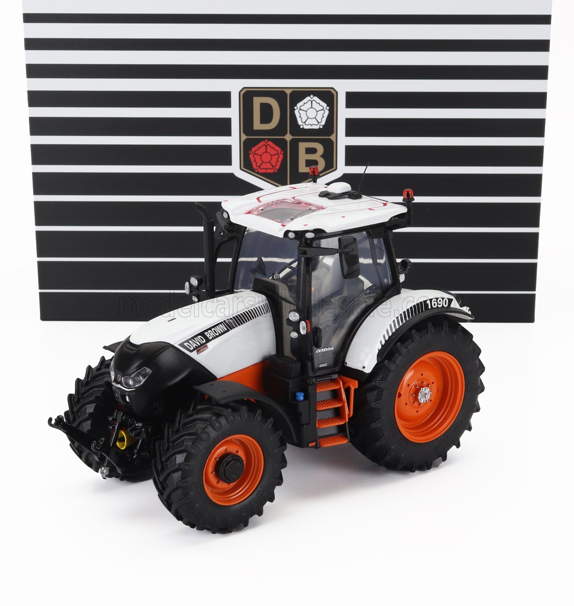 1:32 DAVID BROWN 1690 Tractor (2024), White Orange - UH6734