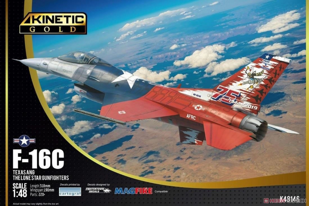 1:48 Сборная модель F-16C Texas ANG The Lone Star Gunfighters - K48146