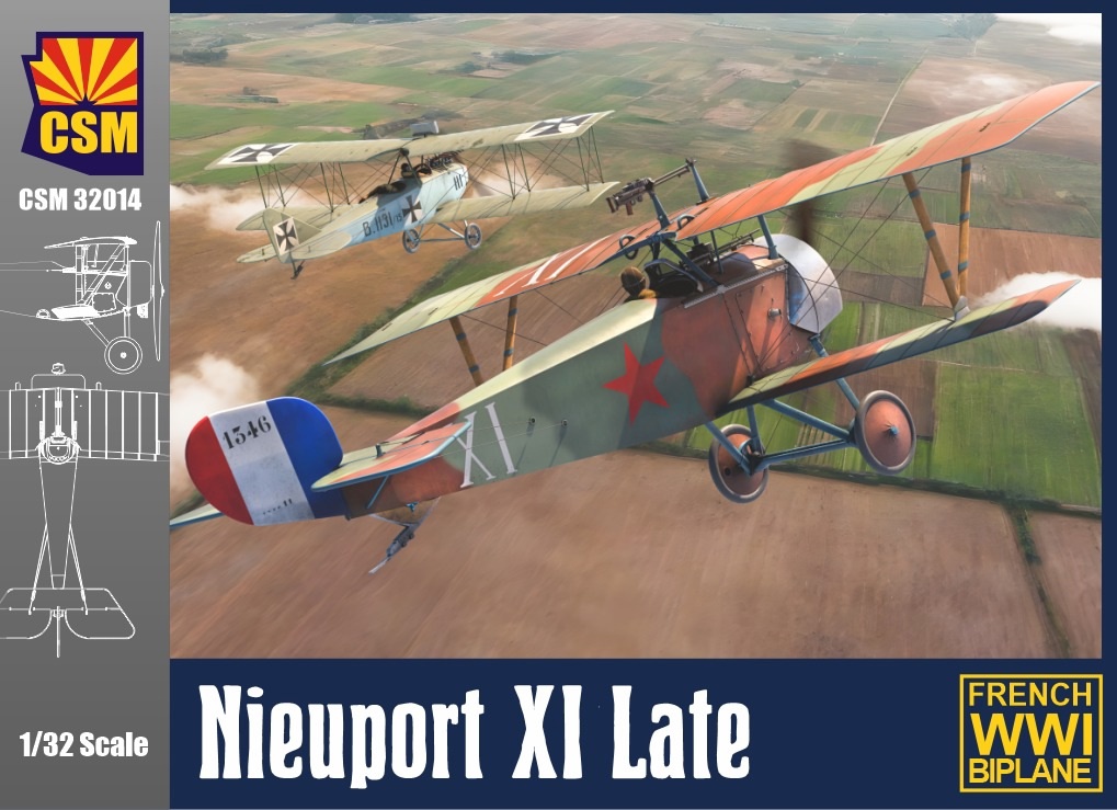 1:32 Сборная модель самолет Nieuport 11, поздний - CSM 32014