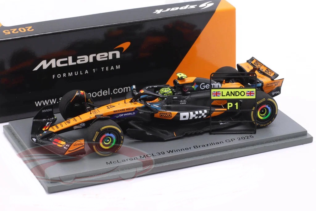 1:43 McLAREN MCL39 №4 Pole Position & Winner Brazilian GP (Sao Paulo) / Formula 1 World Champion Lando Norris - S9675