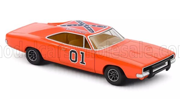 1:43 DODGE - CHARGER N 01 COUPE TV SERIES - THE SAME GENERAL LEE THE DUKES OF HAZZARD 1969 - BEIGE INTERIOR - ORANGE - 950003