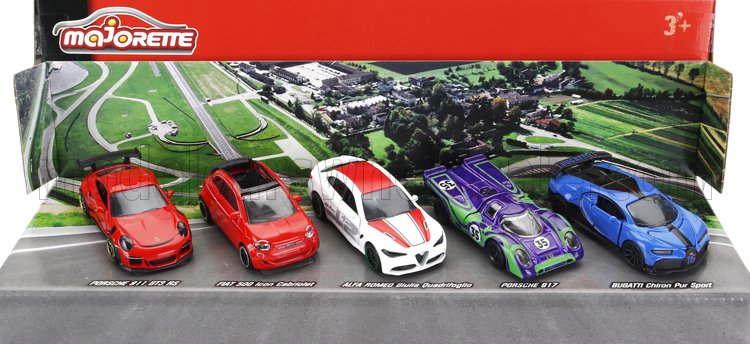 1:64 PORSCHE Set 5x 911 991 Gt3 Rs Coupe 2017 - Bugatti Chiron №16 (2018) - 500e Electric Car Cabriolet Open 2020 - Alfa Romeo Gilua Quadrifoglio 2016 - 917k Hippie Martini Racing Team N 35 6h Watkins Glen 1970 G.v.lennep - G.larrousse, Various - 21205317