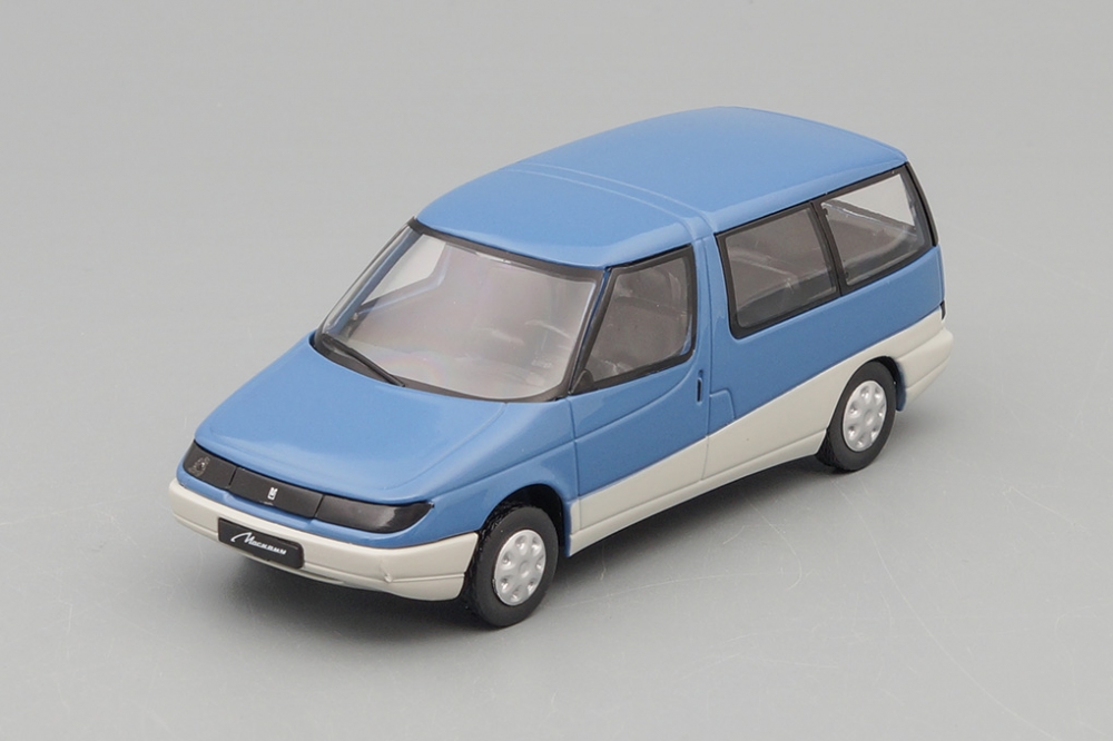 1:43 МОСКВИЧ 2139 Арбат, Автолегенды СССР 90, голубой с белым - AL090