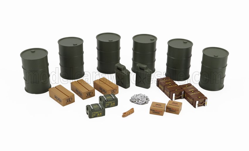 1:43 ACCESSORIES Set Military Accessories (1944), Military Green Brown - PE746