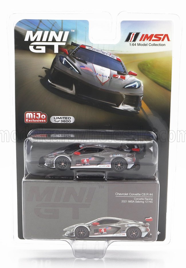 1:64 CHEVROLET C8.r 5.5l V8 Team Corvette Racing №4 12h Sebring Lhd (2021) T.milner - N.Tandy - A.Sims, Silver - MGT00316L-MJ