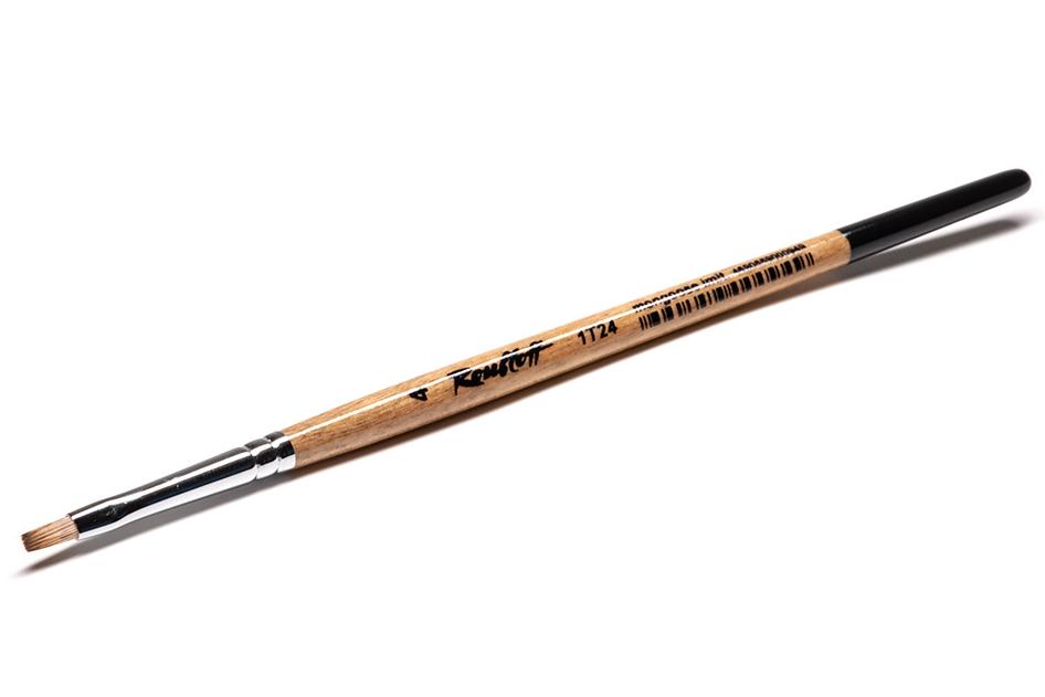 Кисть серии 1Т24 №4 синтетика имитация мангуста плоская - 1Т24-4 / ЖТ2-04,04Б